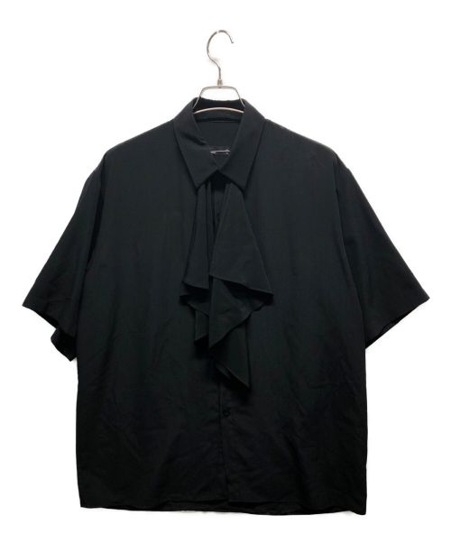 LAD MUSICIAN（ラッドミュージシャン）LAD MUSICIAN (ラッドミュージシャン) DECHINE BIG SHORT SLEEVE FRILL SHIRT ブラック サイズ:44の古着・服飾アイテム