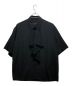 LAD MUSICIAN（ラッドミュージシャン）の古着「DECHINE BIG SHORT SLEEVE FRILL SHIRT」｜ブラック