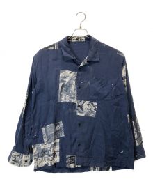 Porter Classic（ポータークラシック）の古着「総柄シャツ」｜インディゴ