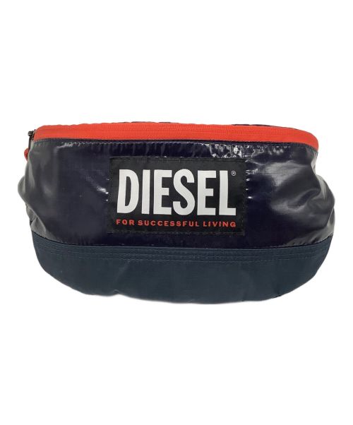 DIESEL（ディーゼル）DIESEL (ディーゼル) ウエストポーチ レッド×ネイビーの古着・服飾アイテム