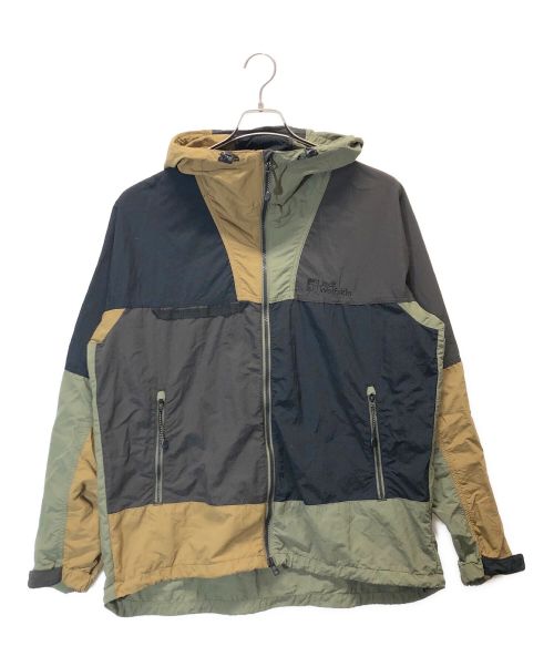 Jack Wolfskin（ジャック ウルフスキン）Jack Wolfskin (ジャック ウルフスキン) JP CLSSC VERSA RP JK SE ベージュ×グリーン×ブラック サイズ:Lの古着・服飾アイテム