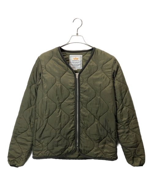 EDIFICE（エディフィス）EDIFICE (エディフィス) ALPHA INDUSTRIES (アルファインダストリーズ) ライナーキルティングジャケット オリーブ サイズ:Ｍの古着・服飾アイテム