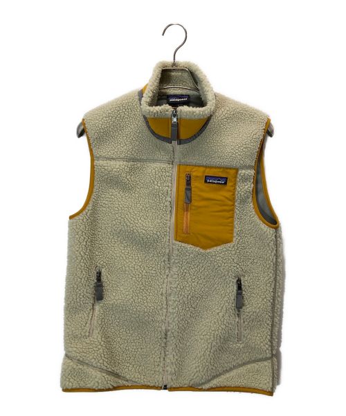 Patagonia（パタゴニア）Patagonia (パタゴニア) CLASSIC RETRO-X VEST（クラシックレトロXベスト） ベージュ×オレンジ サイズ:Sの古着・服飾アイテム