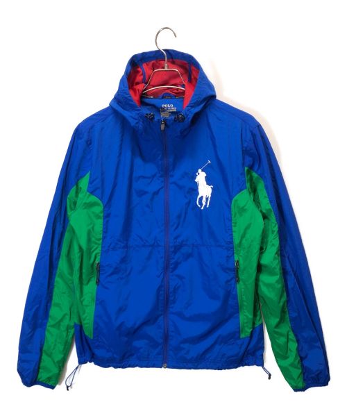 POLO RALPH LAUREN（ポロ・ラルフローレン）POLO RALPH LAUREN (ポロ・ラルフローレン) ナイロンジャケット グリーン×ブルー サイズ:Mの古着・服飾アイテム