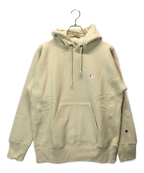 Champion（チャンピオン）Champion (チャンピオン) リバースウィーブ フーデッドスウェットシャツ ベージュ サイズ:Lの古着・服飾アイテム