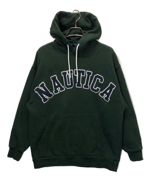 NAUTICA（ノーティカ）NAUTICA (ノーティカ) アーチロゴパーカー グリーン サイズ:Ｍの古着・服飾アイテム