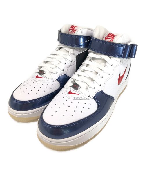 NIKE（ナイキ）NIKE (ナイキ) AIR FORCE1 MID QS ホワイト×ブルー サイズ:SIZE 26cm 未使用品の古着・服飾アイテム