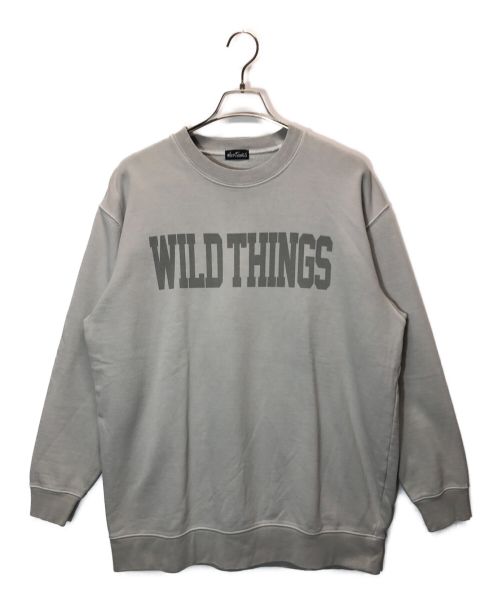 WILD THINGS（ワイルドシングス）WILD THINGS (ワイルドシングス) PIGMENT LOGO SWEAT グレー サイズ:Mの古着・服飾アイテム