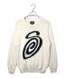 stussy（ステューシー）の古着「CURLY S SWEATER」｜ベージュ