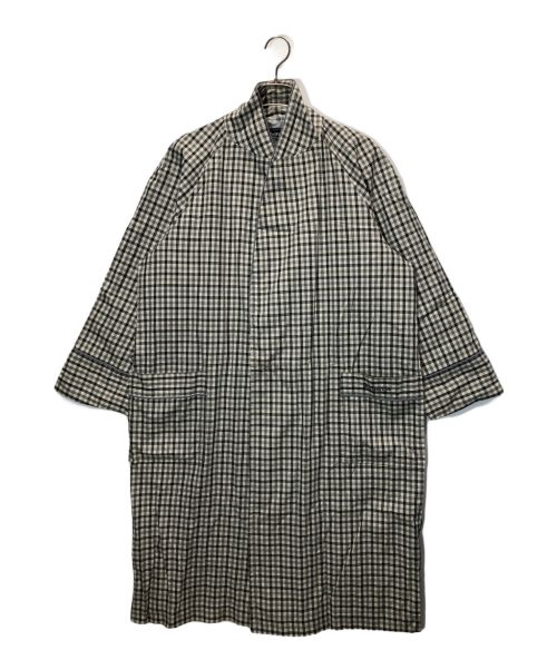 Burberry's（バーバリーズ）Burberry's (バーバリーズ) チェック柄ガウンコート グレー サイズ:Lの古着・服飾アイテム