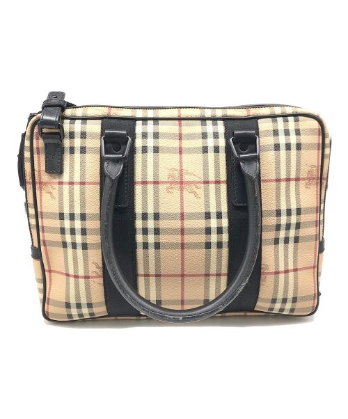 BURBERRY ESTABLISHED 1856（バーバリーエスタブリッシュド）BURBERRY ESTABLISHED 1856 (バーバリーエスタブリッシュド) 2WAYブリーフケース ベージュ×ブラックの古着・服飾アイテム