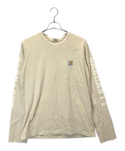 CarHartt（カーハート）CarHartt (カーハート) JUNYA WATANABE COMME des GARCONS MAN (ジュンヤ ワタナベ コム デ ギャルソン マン) ロングスリーブTシャツ ベージュ サイズ:Ｍの古着・服飾アイテム