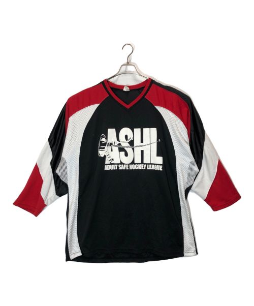 ATHLETIC PRO MFG（アスレッチック プロ エムエフジー）ATHLETIC PRO MFG (アスレッチック プロ エムエフジー) ASHL HOCKEY SHIRT（Adult Safe Hockey Leagueホッケーシャツ） レッド×ブラック サイズ:XXLの古着・服飾アイテム