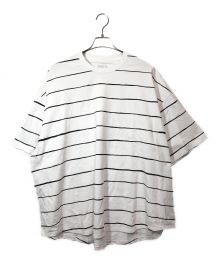 Stripes For Creative（ストライプ フォー クリエイティブ）の古着「WIDE SIDE STRIPE TEE」｜ホワイト×ブラック