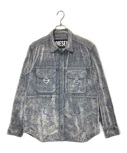 DIESEL（ディーゼル）DIESEL (ディーゼル) デニムシャツ グレー サイズ:Lの古着・服飾アイテム