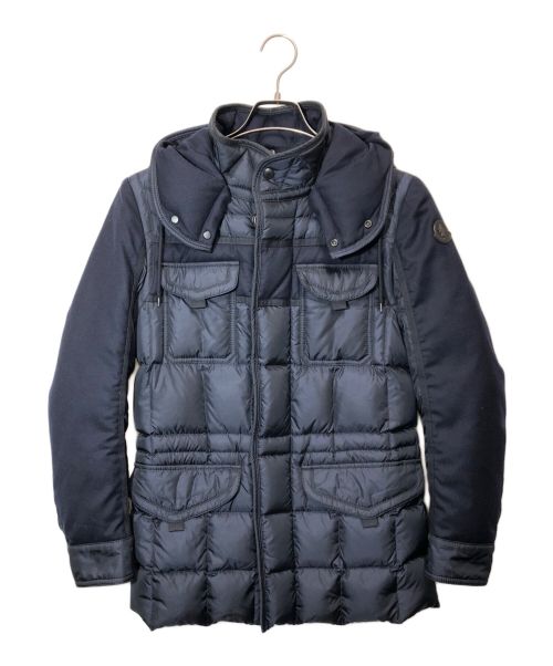 MONCLER（モンクレール）MONCLER (モンクレール) ダウンジャケット ブラック×ネイビーの古着・服飾アイテム