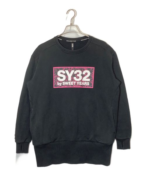 sy32 by sweet years（エスワイサーティトゥバイスィートイヤーズ）sy32 by sweet years (エスワイサーティトゥバイスィートイヤーズ) スウェット ブラック サイズ:FREEの古着・服飾アイテム