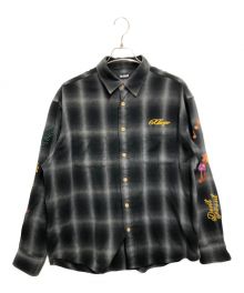 X-LARGE（エクストララージ）の古着「RANDOM THINGS FLANNEL SHIRT」｜ブラック