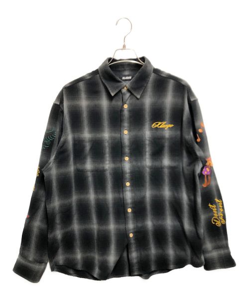 X-LARGE（エクストララージ）X-LARGE (エクストララージ) RANDOM THINGS FLANNEL SHIRT ブラック サイズ:Lの古着・服飾アイテム