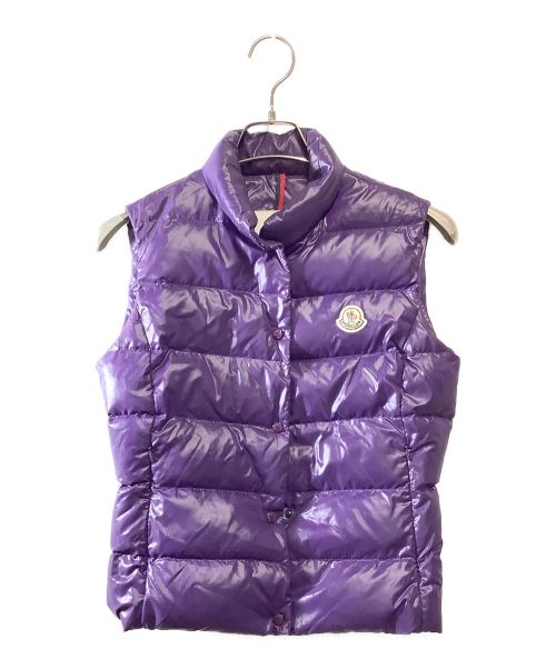 MONCLER（モンクレール）MONCLER (モンクレール) ダウンベスト パープル サイズ:SIZE0の古着・服飾アイテム