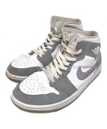 NIKE（ナイキ）の古着「Women's Air Jordan 1 Mid "Wolf Grey"」｜ホワイト×グレー