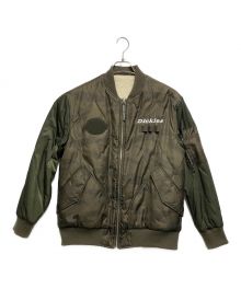 Dickies（ディッキーズ）の古着「REVERSIBLE PADDING BASEBALL JACKET(ロゴ型パッチ付 ロゴ刺繍入り リバーシブル ベースボール 中綿入り ジャケット)」｜カーキ