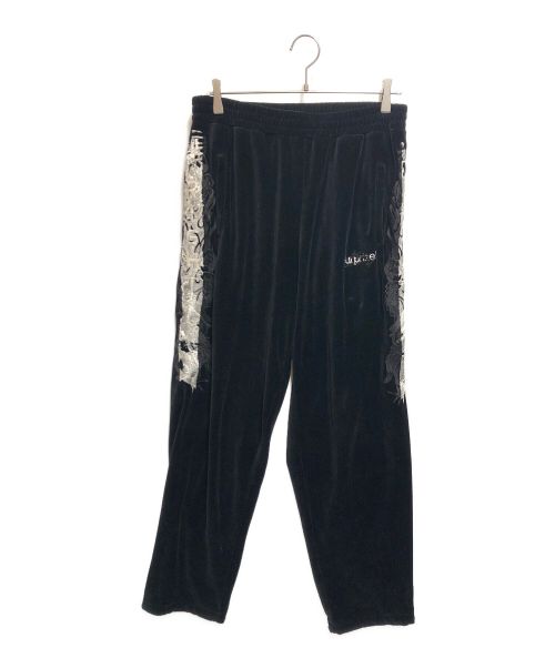 doublet（ダブレット）doublet (ダブレット) LINED CHAOS EMBROIDERY TRACK PANTS ブラック サイズ:Ｍの古着・服飾アイテム