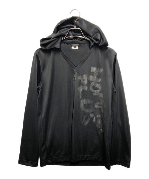 COMME des GARCONS HOMME PLUS（コムデギャルソンオムプリュス）COMME des GARCONS HOMME PLUS (コムデギャルソンオムプリュス) プルオーバーパーカー ブラック サイズ:Ｍの古着・服飾アイテム