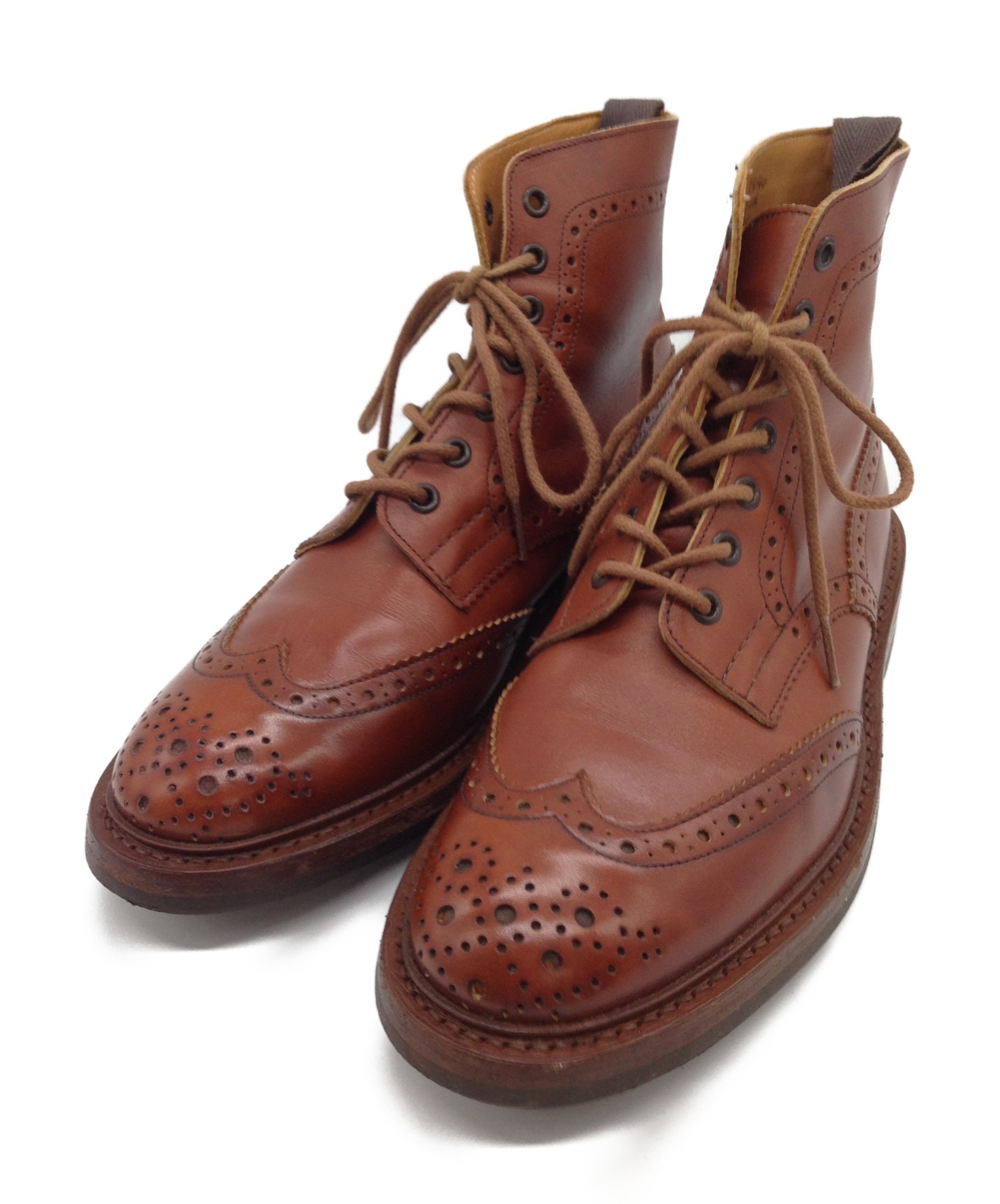 中古 古着通販 Trickers トリッカーズ ウィングチップブーツ ブラウン サイズ 8 5 ブランド 古着通販 トレファク公式 Trefac Fashion