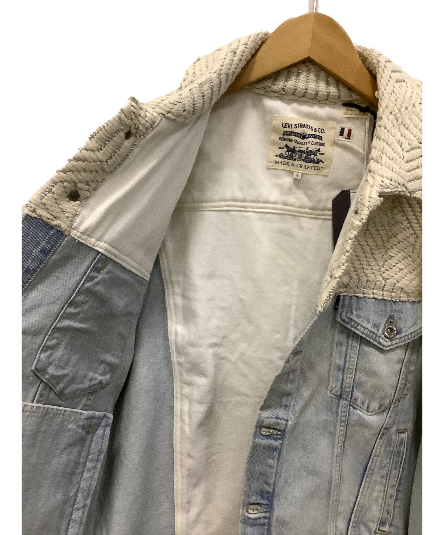 LEVI'S MADE&CRAFTED (リーバイスメイドクラフテッド) オーバーサイズデニムジャケット アイボリー×ブルー  サイズ:JapanSIZE　M 未使用品