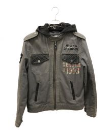 HARLEY-DAVIDSON（ハーレーダビッドソン）の古着「フーデッドジャケット」｜グレー