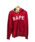 A BATHING APE（アベイシングエイプ）の古着「シャークジップパーカー」｜レッド