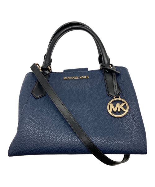 MICHAEL KORS（マイケルコース）MICHAEL KORS (マイケルコース) 2WAYバッグ ネイビーの古着・服飾アイテム