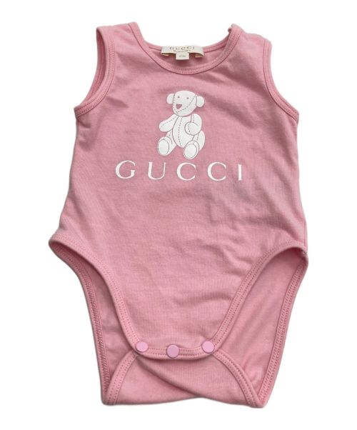 GUCCI（グッチ）GUCCI (グッチ) ロンパース ピンク サイズ:0/3mの古着・服飾アイテム