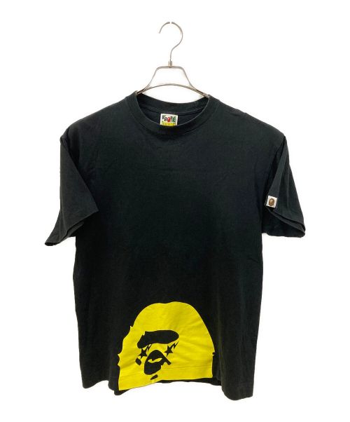 BAPE BY A BATHING APE（ベイプバイアベイシングエイプ）BAPE BY A BATHING APE (ベイプバイアベイシングエイプ) 半袖カットソー ブラック×イエロー サイズ:Lの古着・服飾アイテム