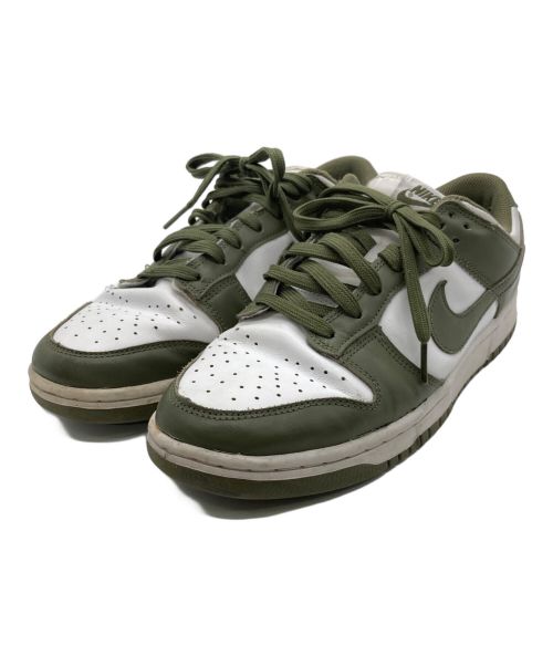 NIKE（ナイキ）NIKE (ナイキ) WMNS DUNK LOW ホワイト×グリーン サイズ:cm 27の古着・服飾アイテム