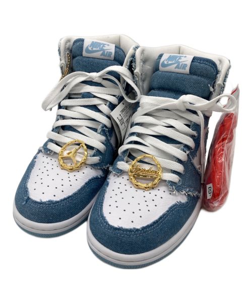 NIKE（ナイキ）NIKE (ナイキ) AIR JORDAN1 High OG Denim ホワイト×スカイブルー サイズ:24.0㎝ 未使用品の古着・服飾アイテム