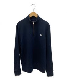 FRED PERRY（フレッドペリー）の古着「ハーフジップスウェット」｜ネイビー