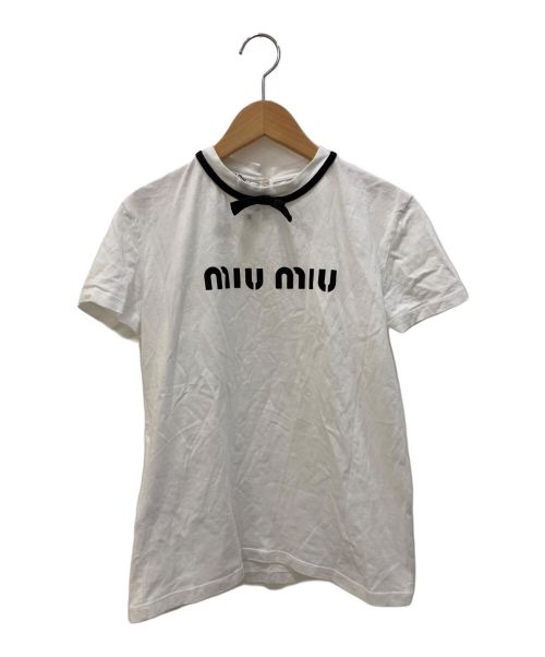 MIU MIU（ミュウミュウ）MIU MIU (ミュウミュウ) Tシャツ ホワイト サイズ:Sの古着・服飾アイテム