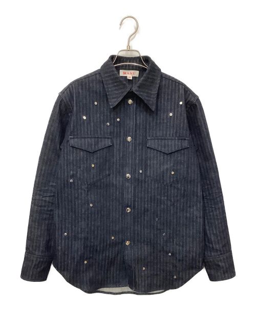 masu（エムエーエスユー）masu (エムエーエスユー) STARDUST DENIM SHIRTS インディゴ サイズ:44の古着・服飾アイテム