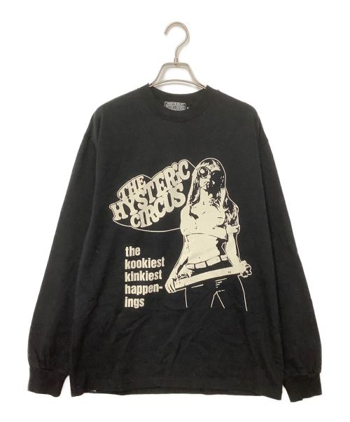 Hysteric Glamour（ヒステリックグラマー）Hysteric Glamour (ヒステリックグラマー) プリントカットソー ブラック サイズ:Mの古着・服飾アイテム