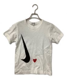 PLAY COMME des GARCONS×NIKE（プレイ コムデギャルソン×ナイキ）の古着「プリントTシャツ」｜ホワイト