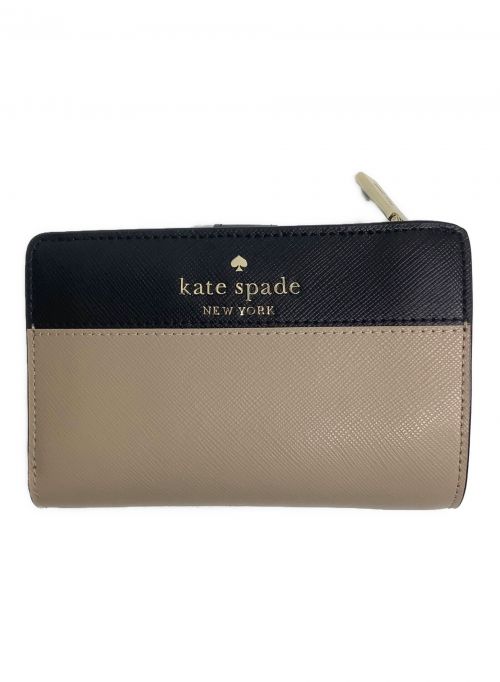 Kate Spade（ケイトスペード）Kate Spade (ケイトスペード) 2つ折り財布 ピンク×ブラックの古着・服飾アイテム