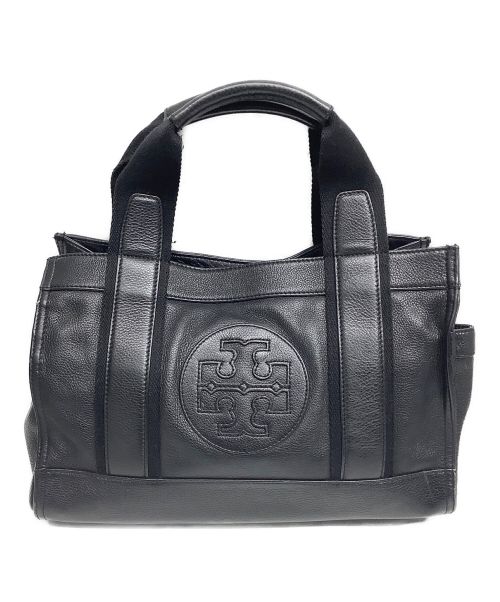 TORY BURCH（トリーバーチ）TORY BURCH (トリーバーチ) レザーハンドバッグ ブラックの古着・服飾アイテム