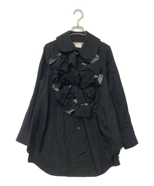 COMME des GARCONS（コムデギャルソン）COMME des GARCONS (コムデギャルソン) フリルロングシャツ ブラック サイズ:XSの古着・服飾アイテム