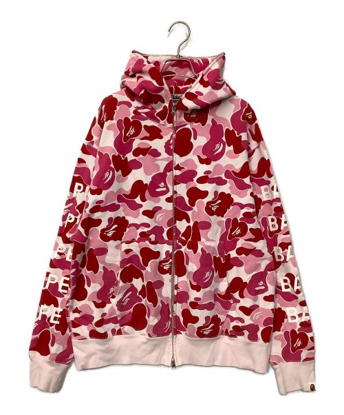 A BATHING APE（アベイシングエイプ）A BATHING APE (アベイシングエイプ) ジップパーカー レッド サイズ:Lの古着・服飾アイテム