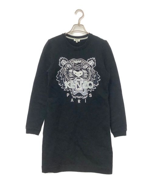 KENZO（ケンゾー）KENZO (ケンゾー) ロングトレーナー ブラック×ホワイト サイズ:Sの古着・服飾アイテム