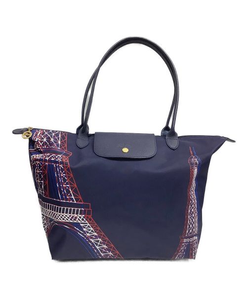 LONGCHAMP（ロンシャン）LONGCHAMP (ロンシャン) 折りたたみトートバッグ ネイビーの古着・服飾アイテム