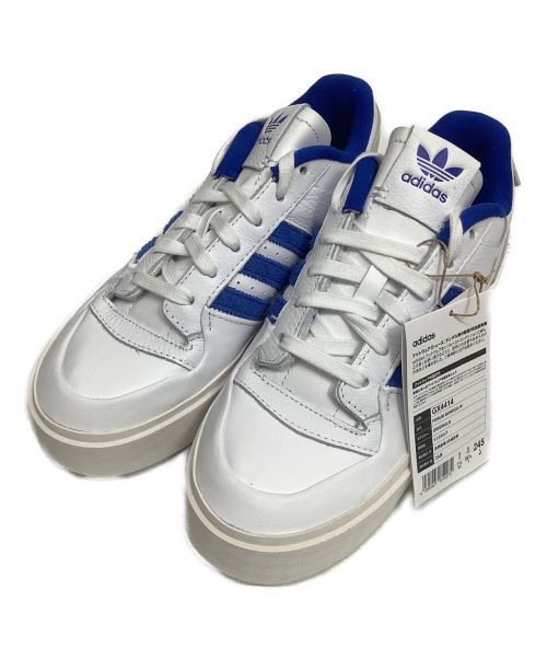 adidas（アディダス）adidas (アディダス) 厚底スニーカー ホワイト×ブルー サイズ:24.5cm 未使用品の古着・服飾アイテム