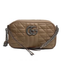 GUCCI（グッチ）の古着「GGマーモントキルティングスモールショルダーバッグ」｜ライトブラウン